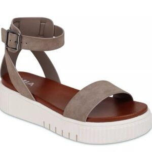 MIA Taupe Ankle Strap Sandals